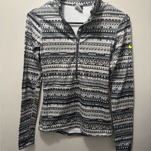 Nike Women's Monochrome Patterned Cowl Sweater